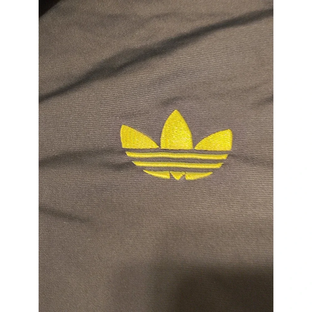 Adidas Originals Mens Track Jacket 4XL Grey Lime Green Trefoil Full Zip Stripes