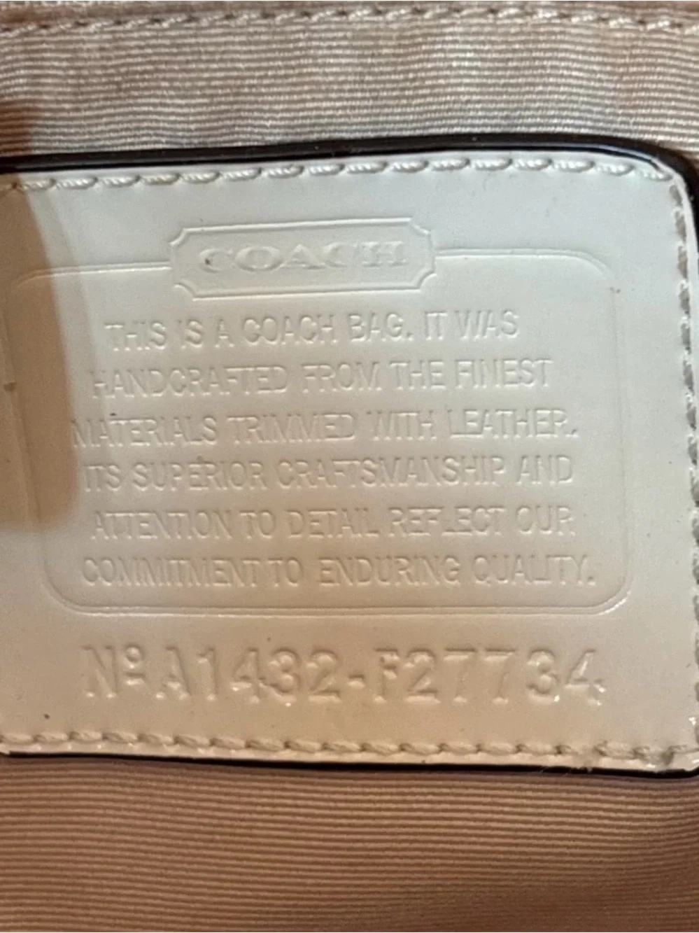 Sold Coach blue and cream