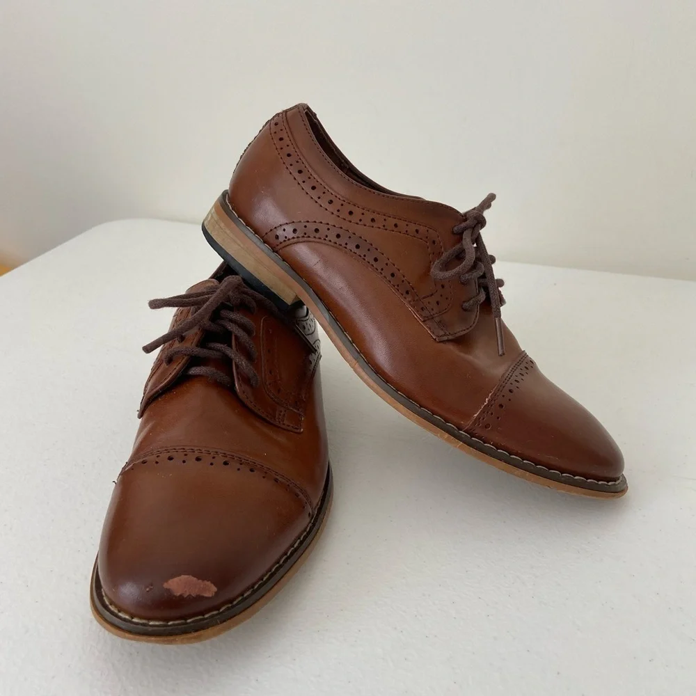 Stacy Adams boy’s Dickinson Oxford‎ lace up shoes — size 1