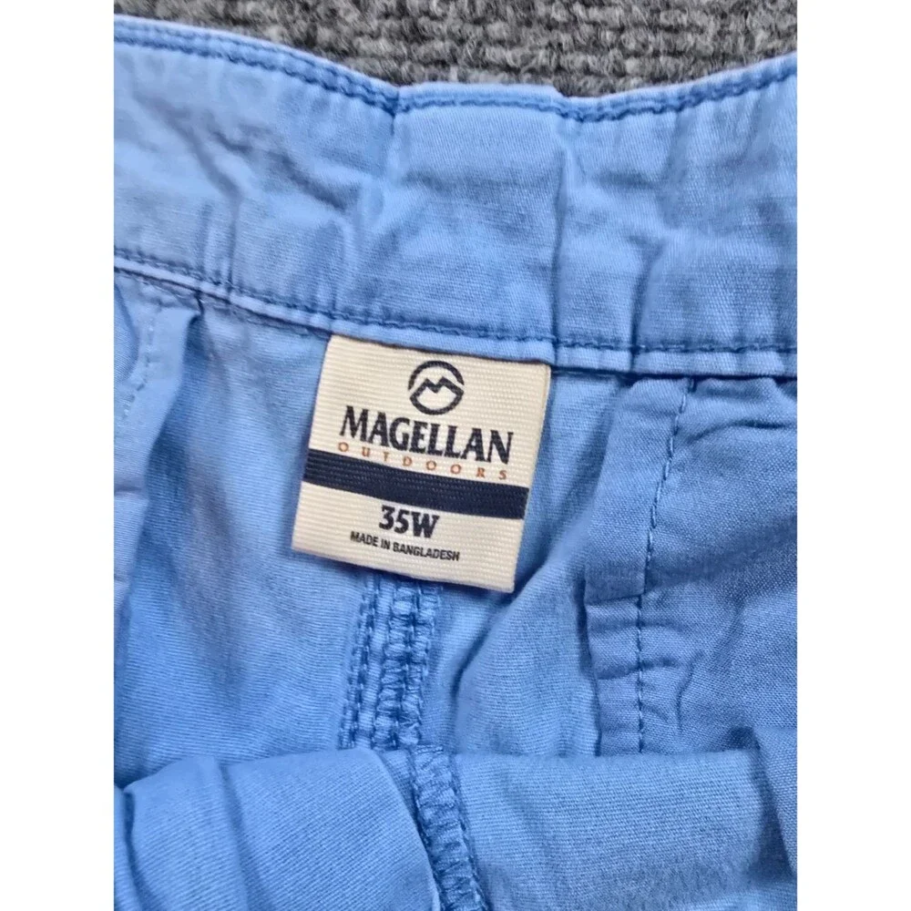 Magellan Outdoors Mens 35 Blue Fishing Shorts Lightweight Golf