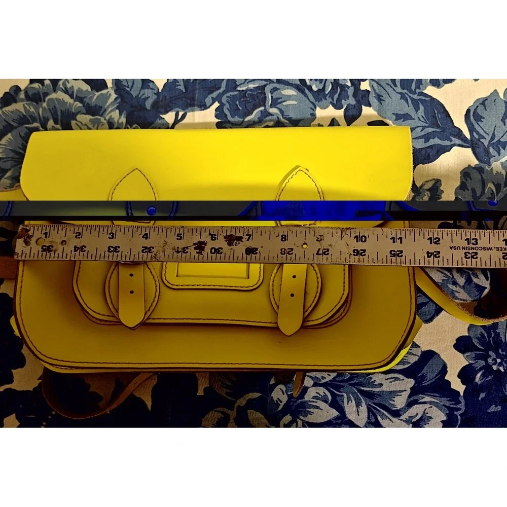 Stella Rittwagen Neon Yellow Leather Satchel NWOT