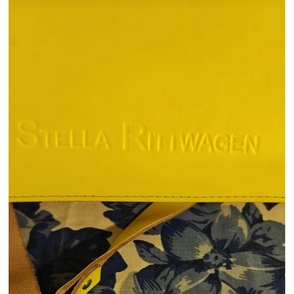 Stella Rittwagen Neon Yellow Leather Satchel NWOT