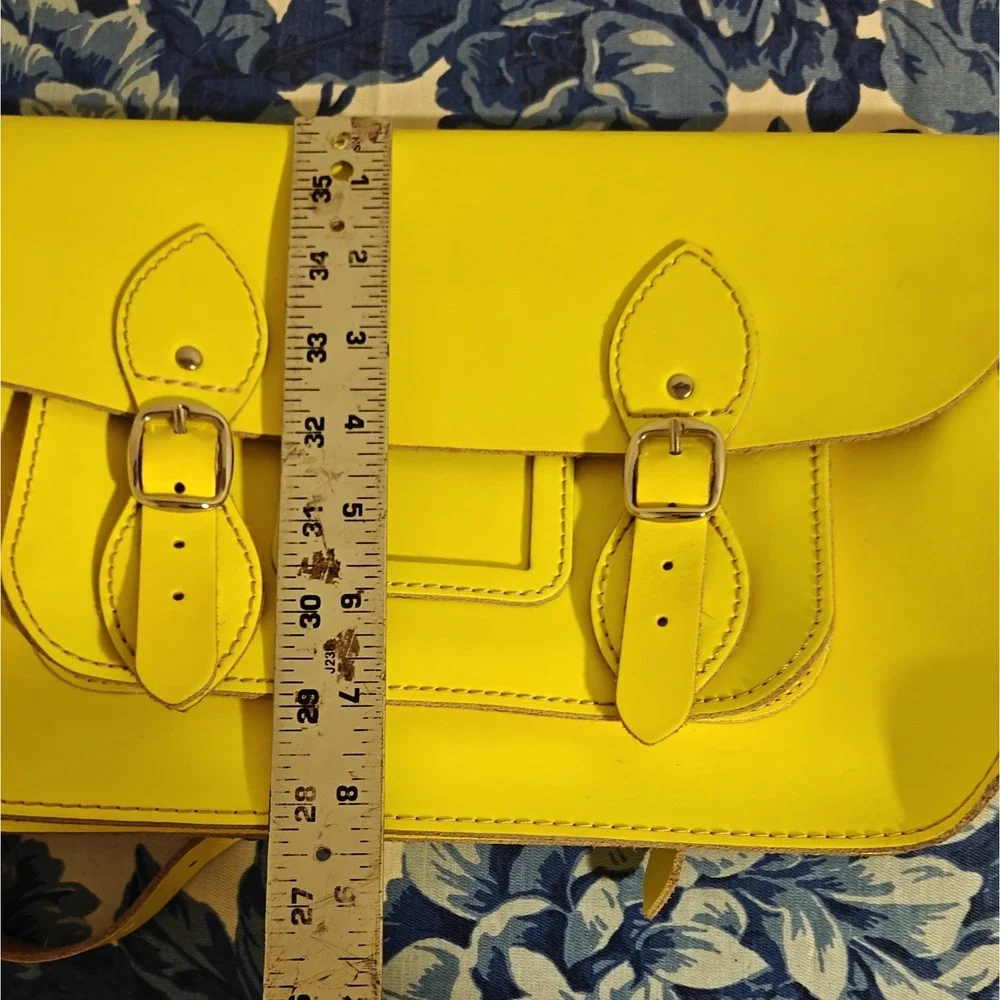 Stella Rittwagen Neon Yellow Leather Satchel NWOT