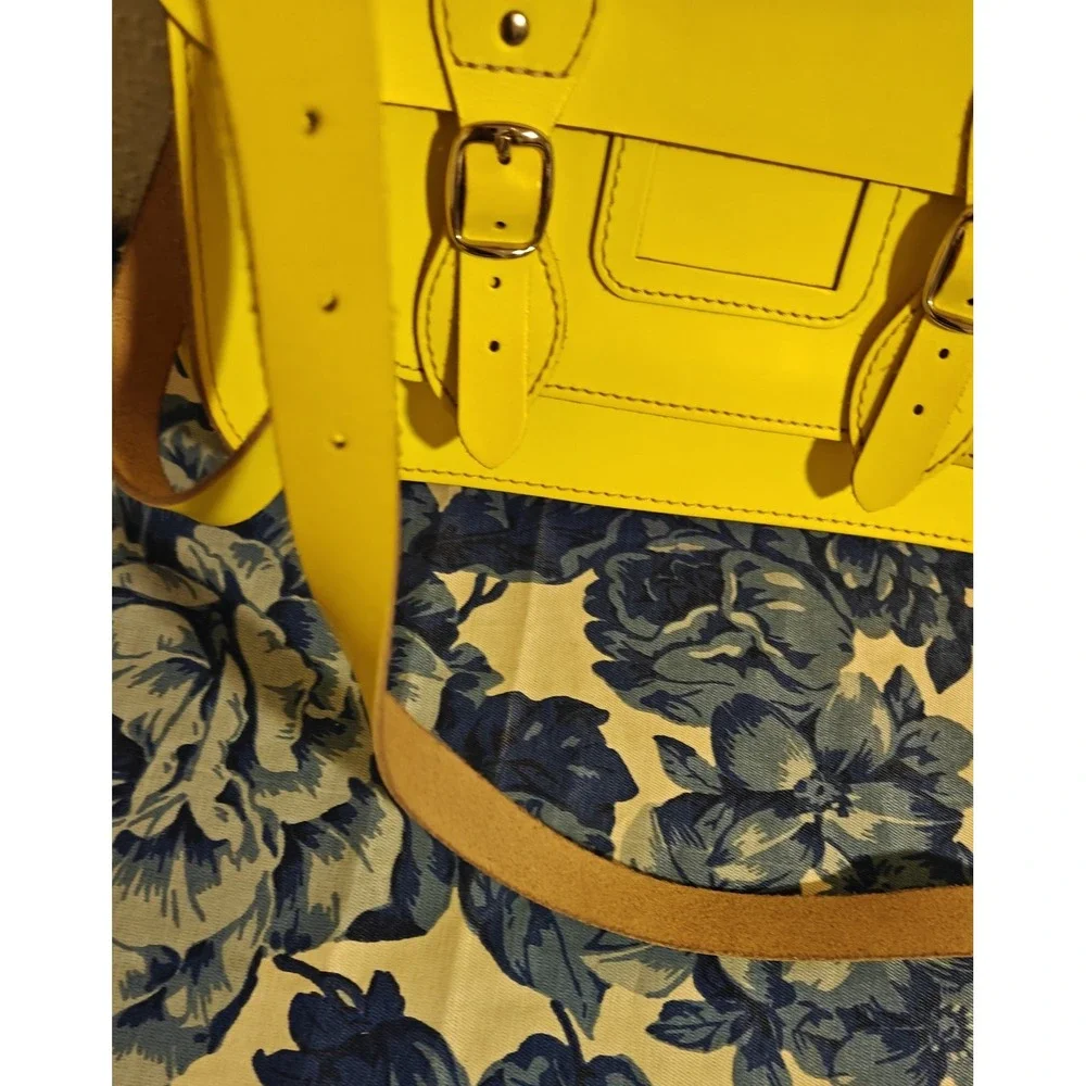 Stella Rittwagen Neon Yellow Leather Satchel NWOT