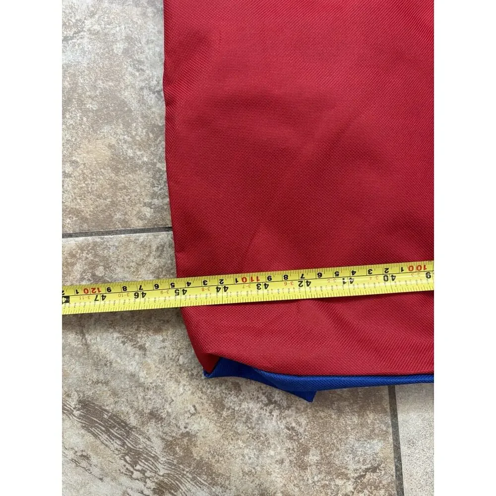 Large Heavy Duty Zippered Storage Carry Bag Red Blue 45” Long Handles