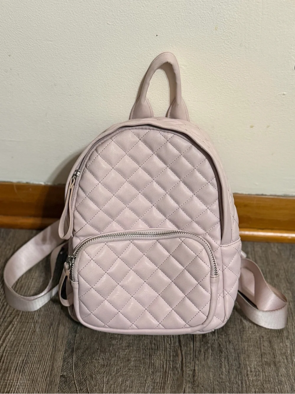 Madden Girl Quilted Mini Backpack - Light Pink