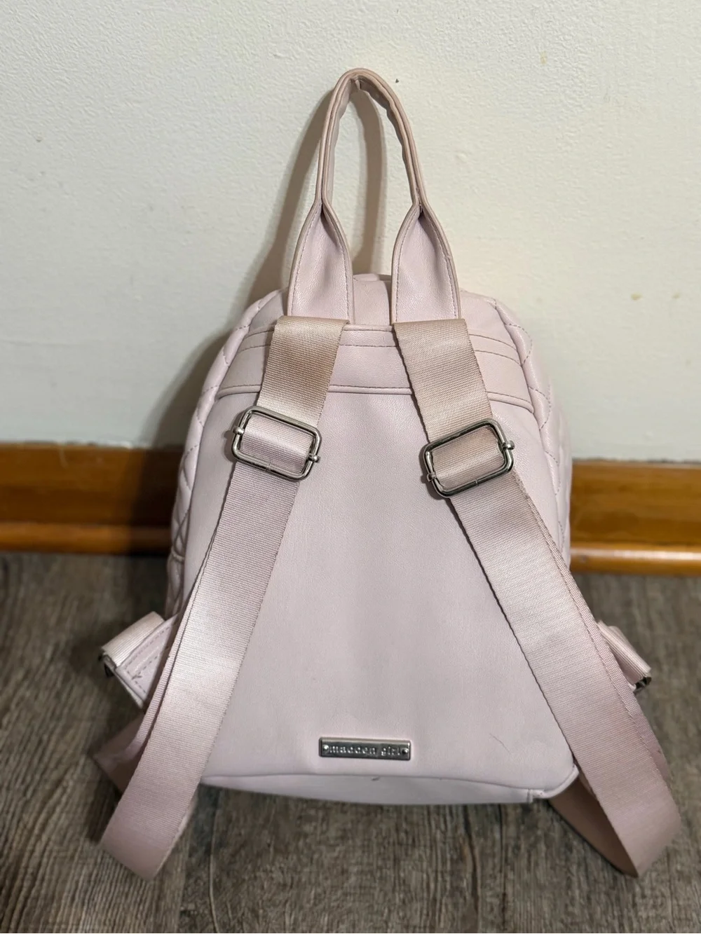 Madden Girl Quilted Mini Backpack - Light Pink