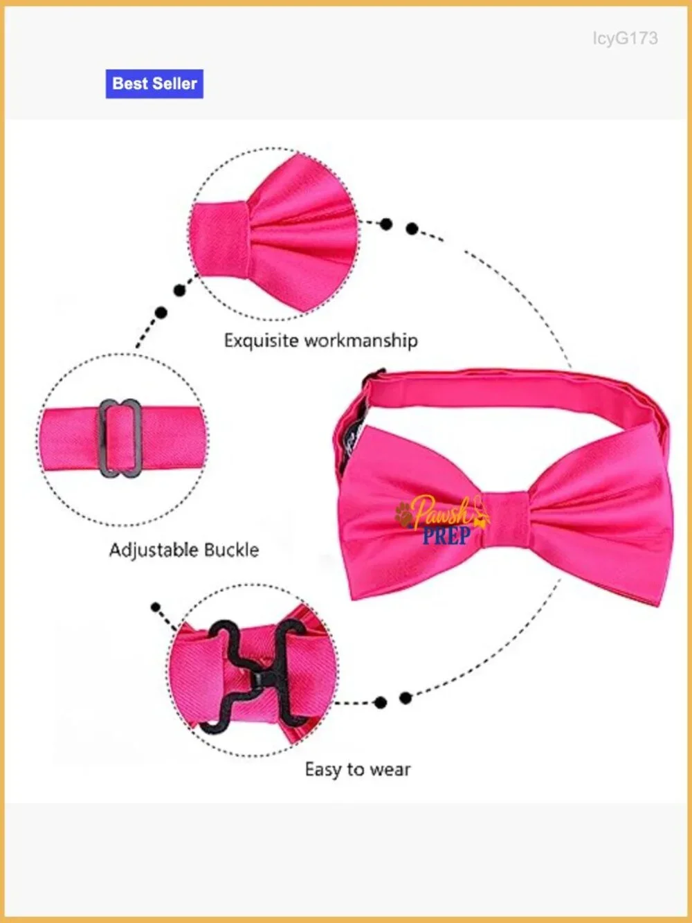 Men's Tuxedo Bow Tie Set with Cufflinks and Pocket Square