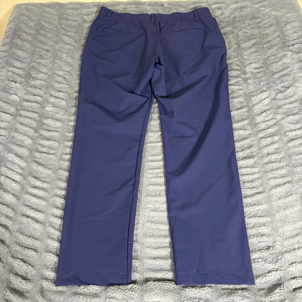 Under Armour Mens Navy Blue Performance Golf Pants Stretch Waist 38/32 AR114
