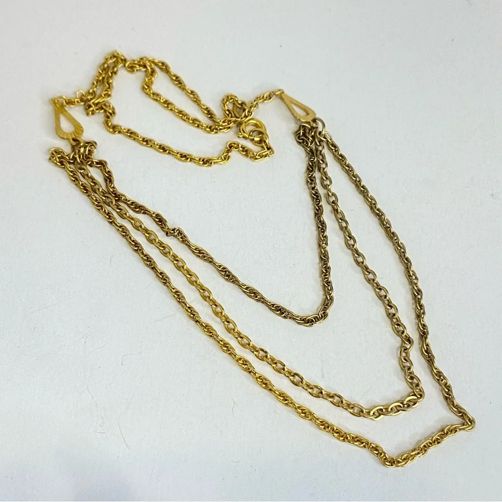 Vintage tone side #goldtonenecklace