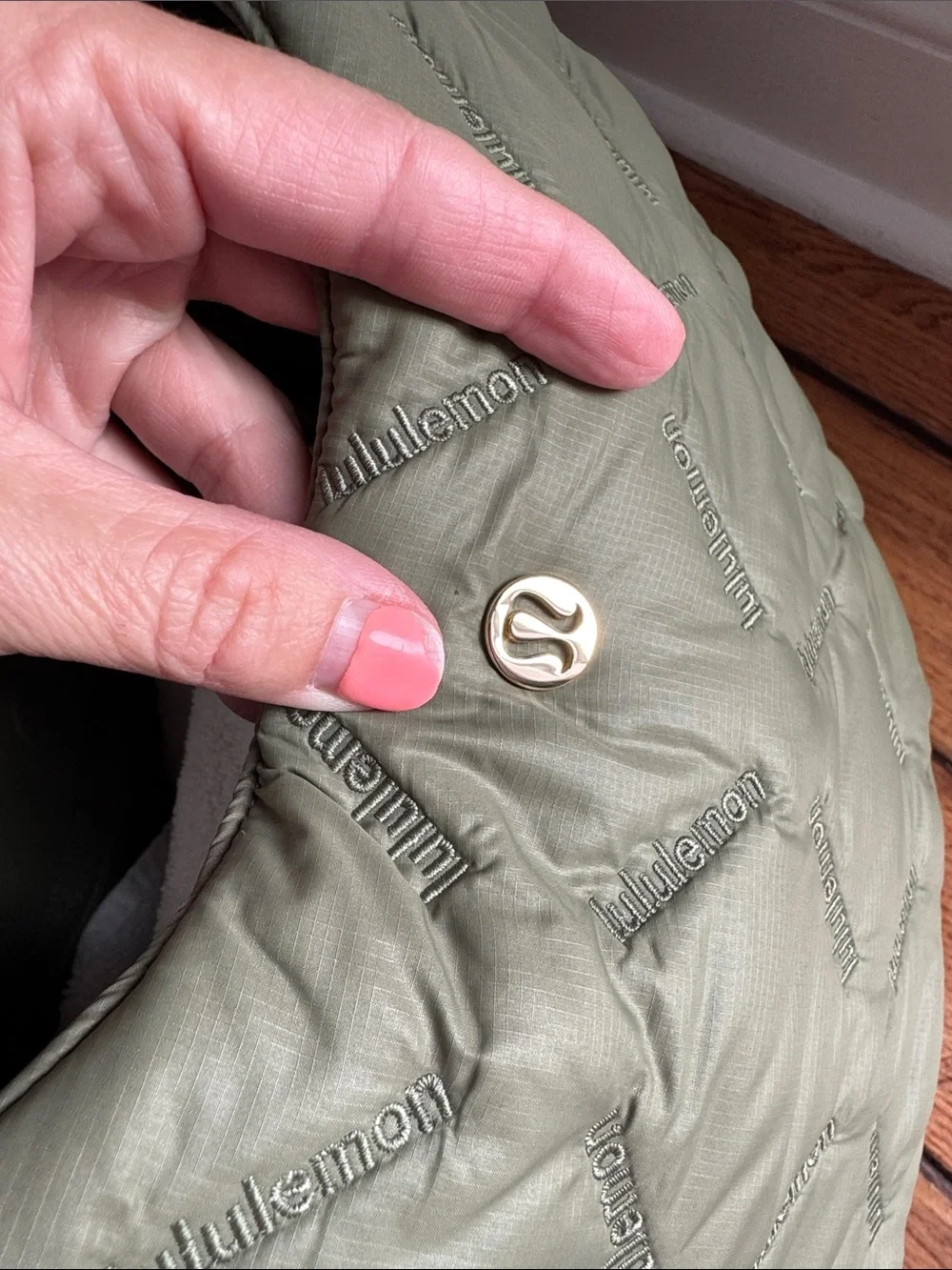 NWT Lululemon Quilty Pleasures Shoulder Bag 14L Bay Leaf Gold Metal Quilted Hobo