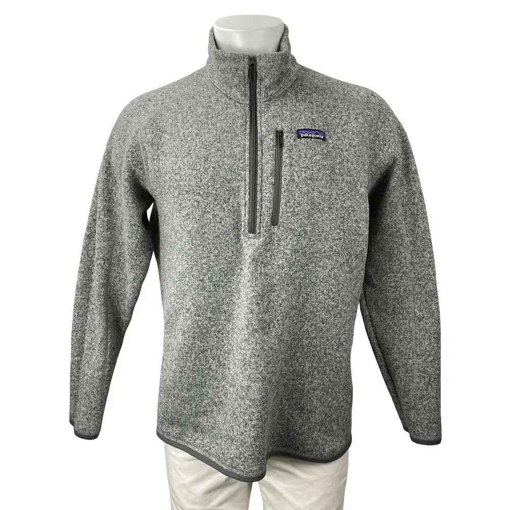 Patagonia Better Mens Gray Fleece Long Sleeve High Neck Sweatshirt Sweater Top L