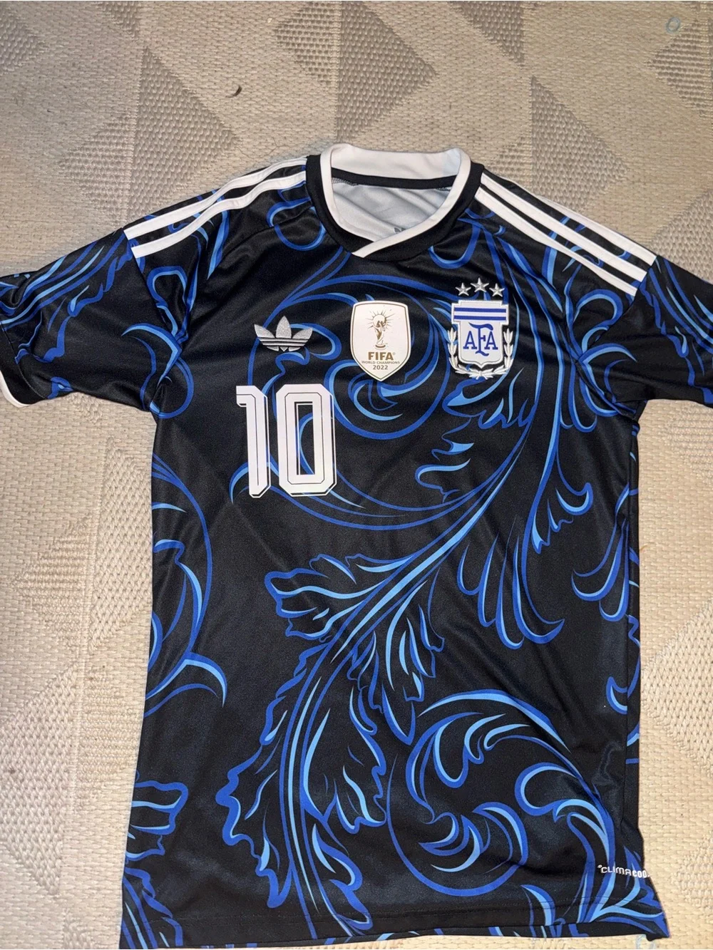 adidas Black & Blue Argentina #10 Football Jersey