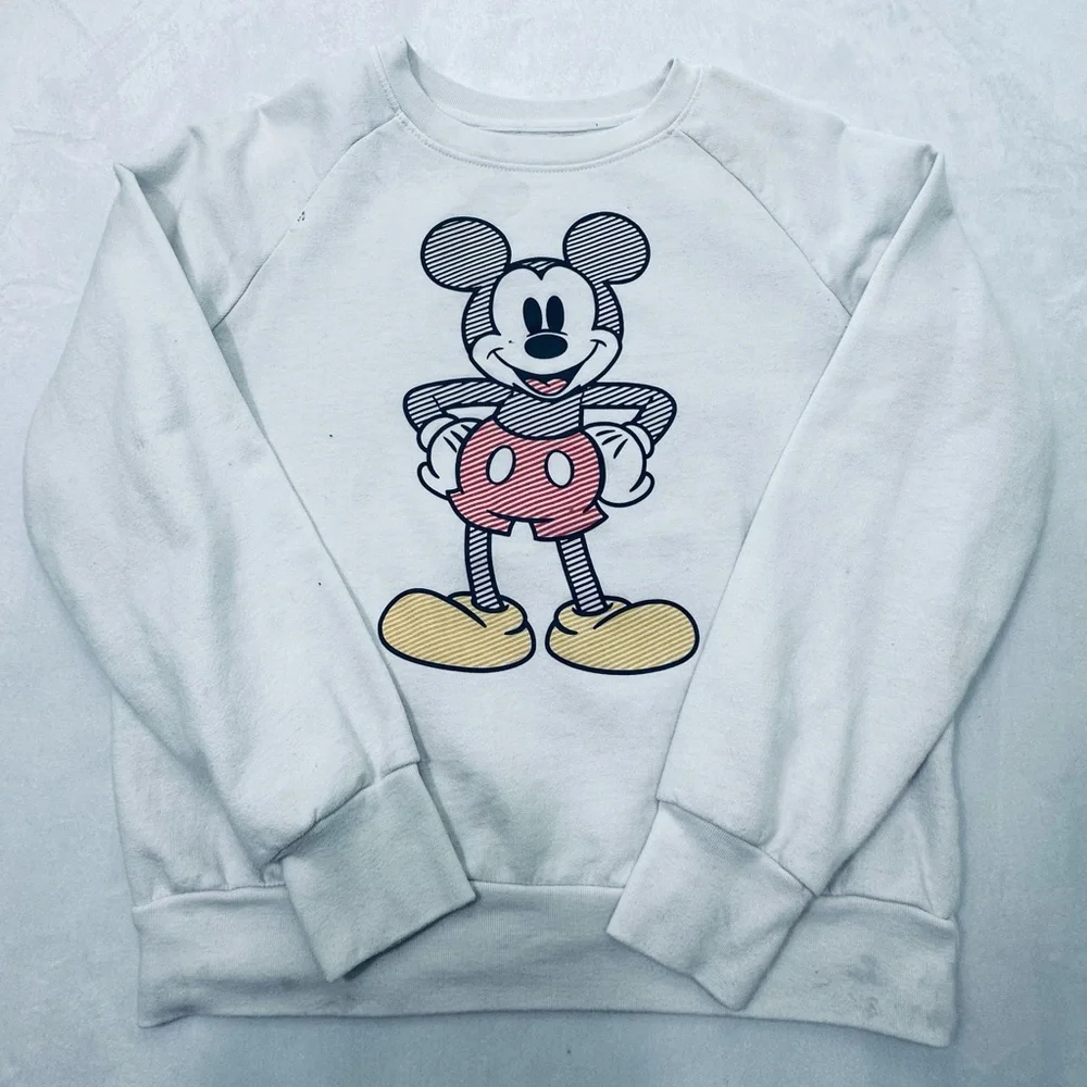 Disney Mickey Mouse Graphic Sweatshirt in Junior/ Medium (7-9) Disney Parks‎