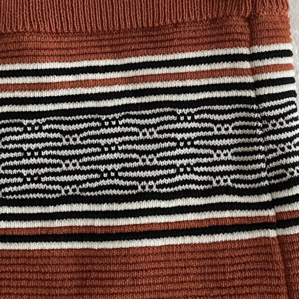 Sandro Paris Striped Ribbed Mini Skirt