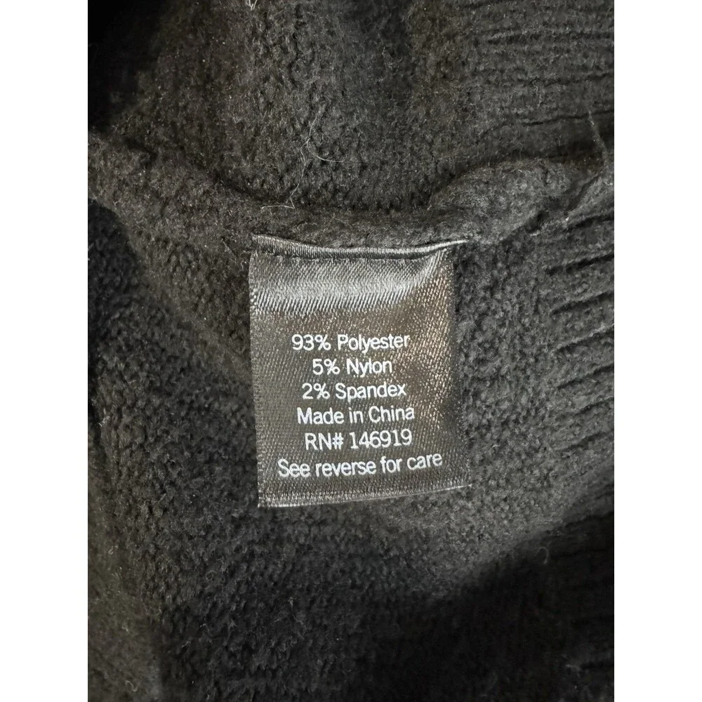 Simply Vera Wang Sweater XS Black Knit Necklace Sweater Diamonds Holiday Women's
