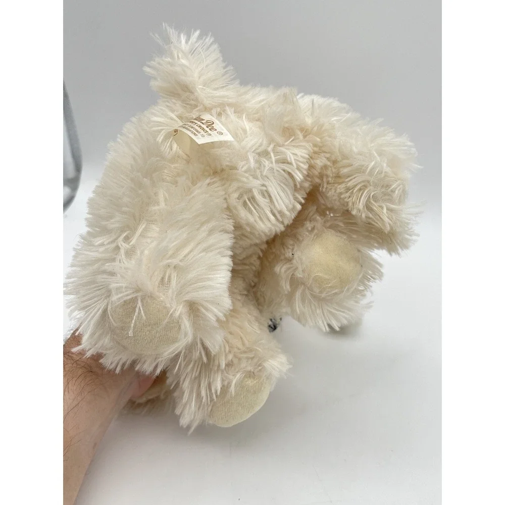 Dan Dee Collectors Choice Plush‎ Shaggy Beige/Tan Maltese Dog w/ Christmas Hat