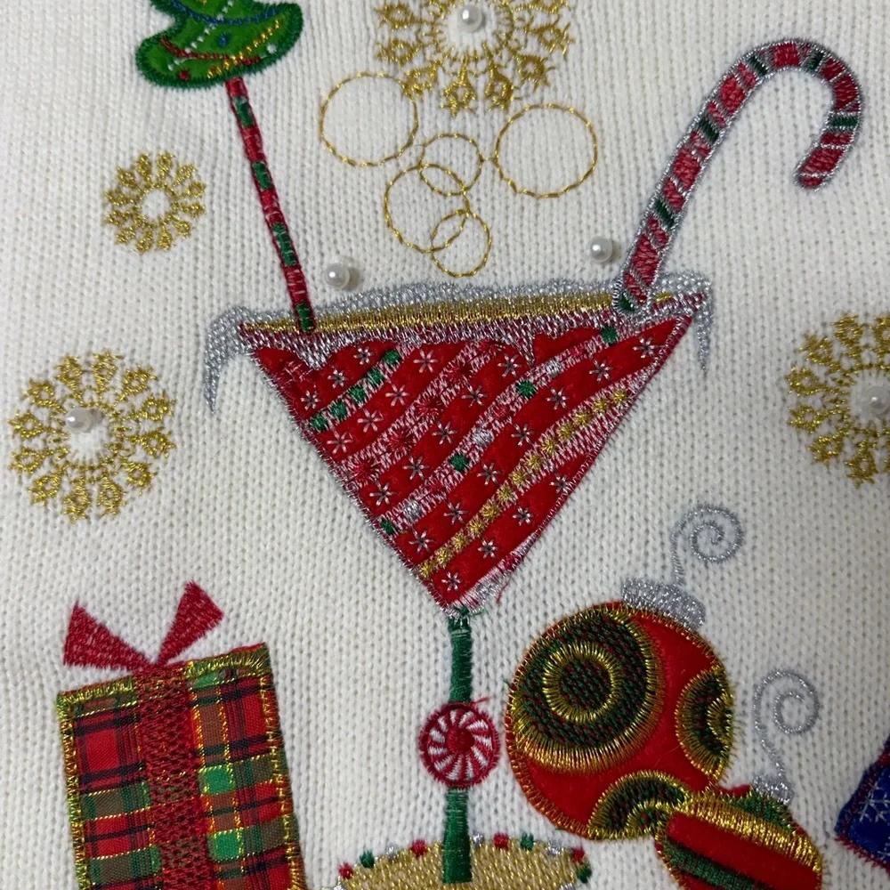 Martini Embellished Ugly Christmas Sweater‎