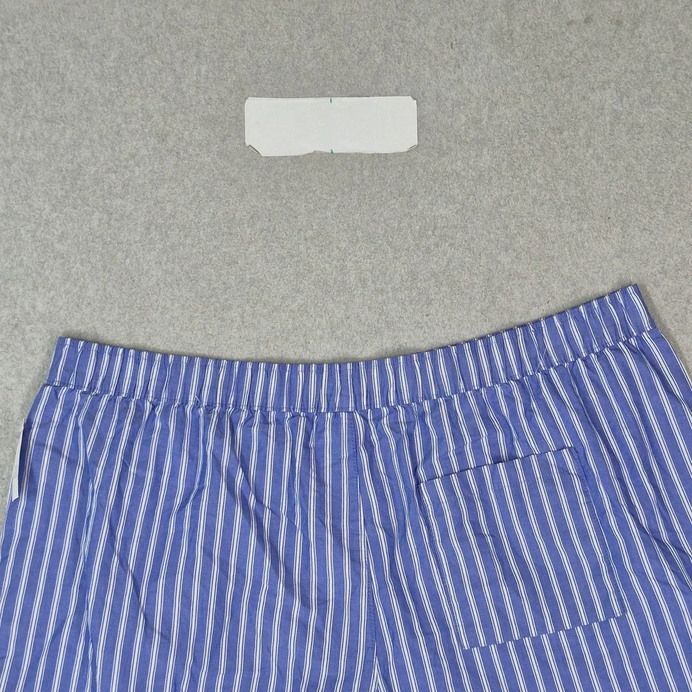 GAP Women Sleepwear XXL Blue Shorts Striped Pajama Pants Organic Cotton NWT
