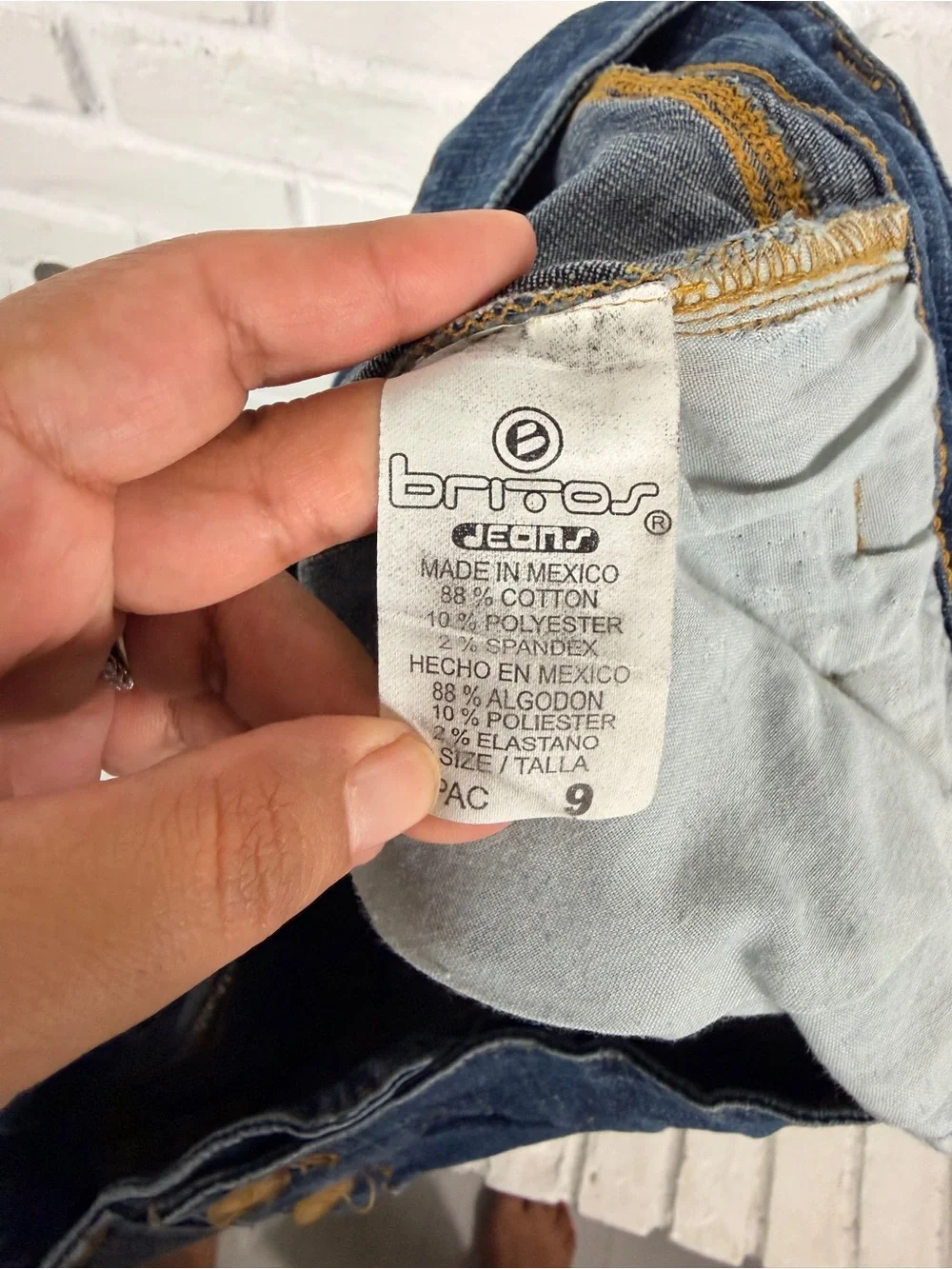 Bricos Jeans Women’s Size 9 Sailor Button‎ Pocket Bootcut Stretch Denim Jeans