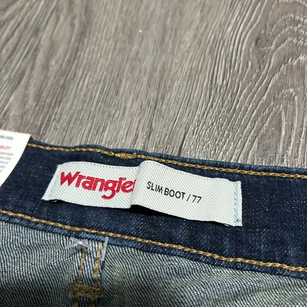 Wrangler Slim Boot 77 Jeans 40x30 Dark Wash Legacy Bootcut Stretch New with Tags