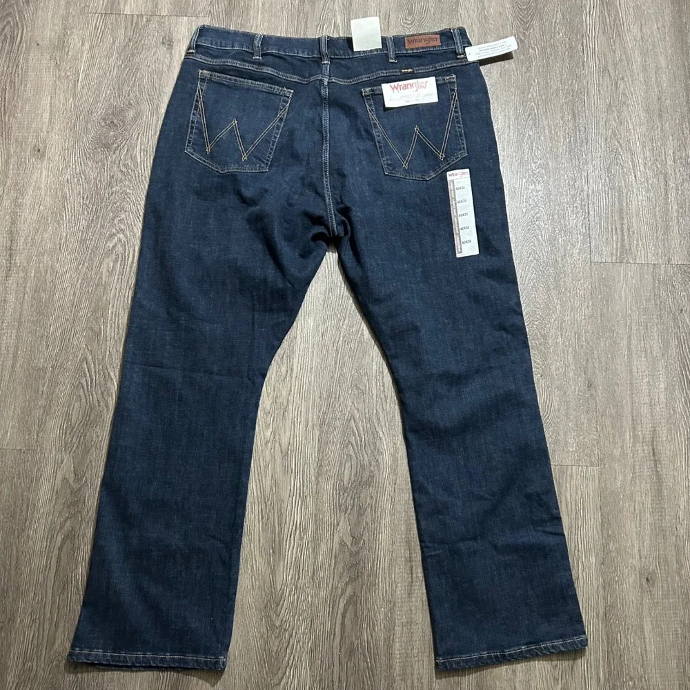 Wrangler Slim Boot 77 Jeans 40x30 Dark Wash Legacy Bootcut Stretch New with Tags