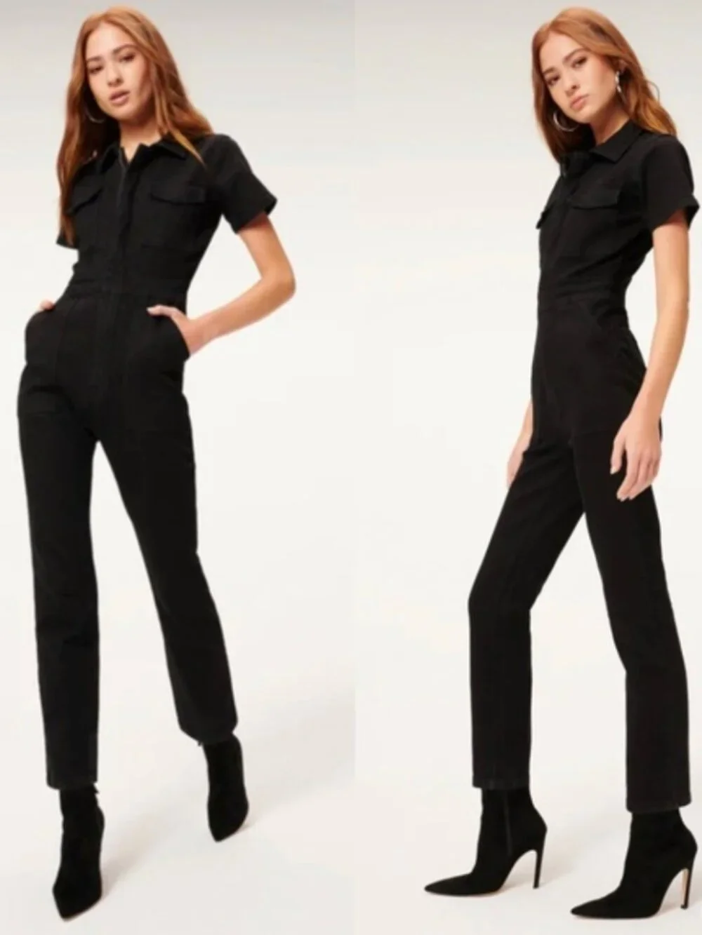 Good American‎ Black Fit for Success Bootcut Jumpsuit Medium NWT $199 MSRP