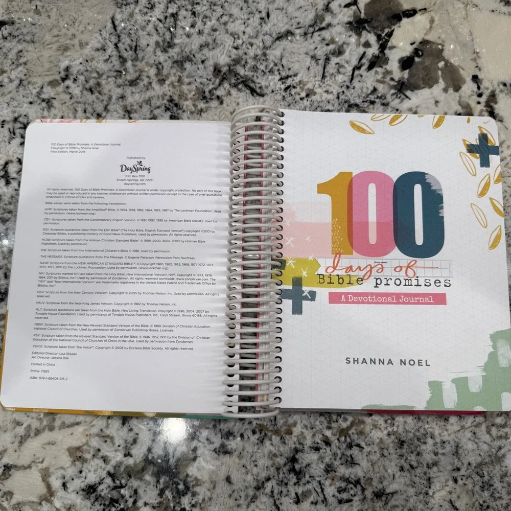 Shanna Noel 100‎ Days of Bible Promises Devotional Journal DaySpring NEW