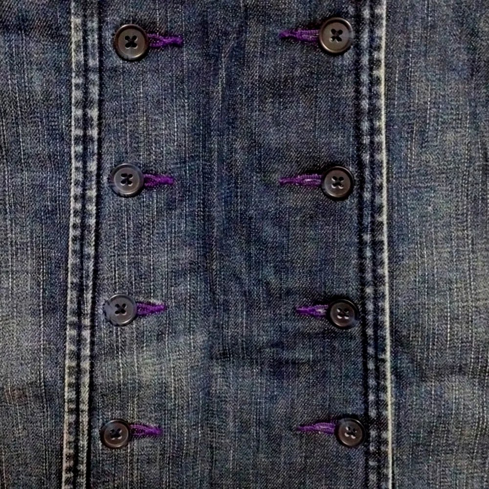 Anthropologie Bica Cheia Double Button Front Denim A-Line Skirt High Waist 0 W27