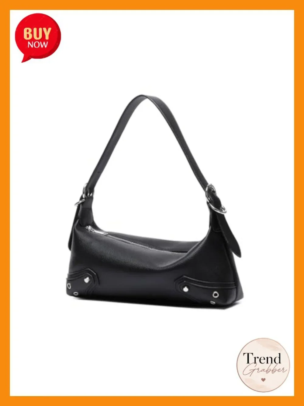 PU Leather Shoulder Bag Crossbody Adjustable Strap Lightweight Chic Sling