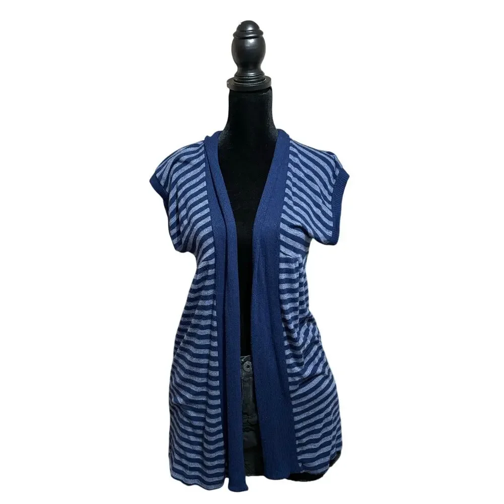 Forever21 Vintage Y2K striped cardigan‎ short sleeve M made in USA open front