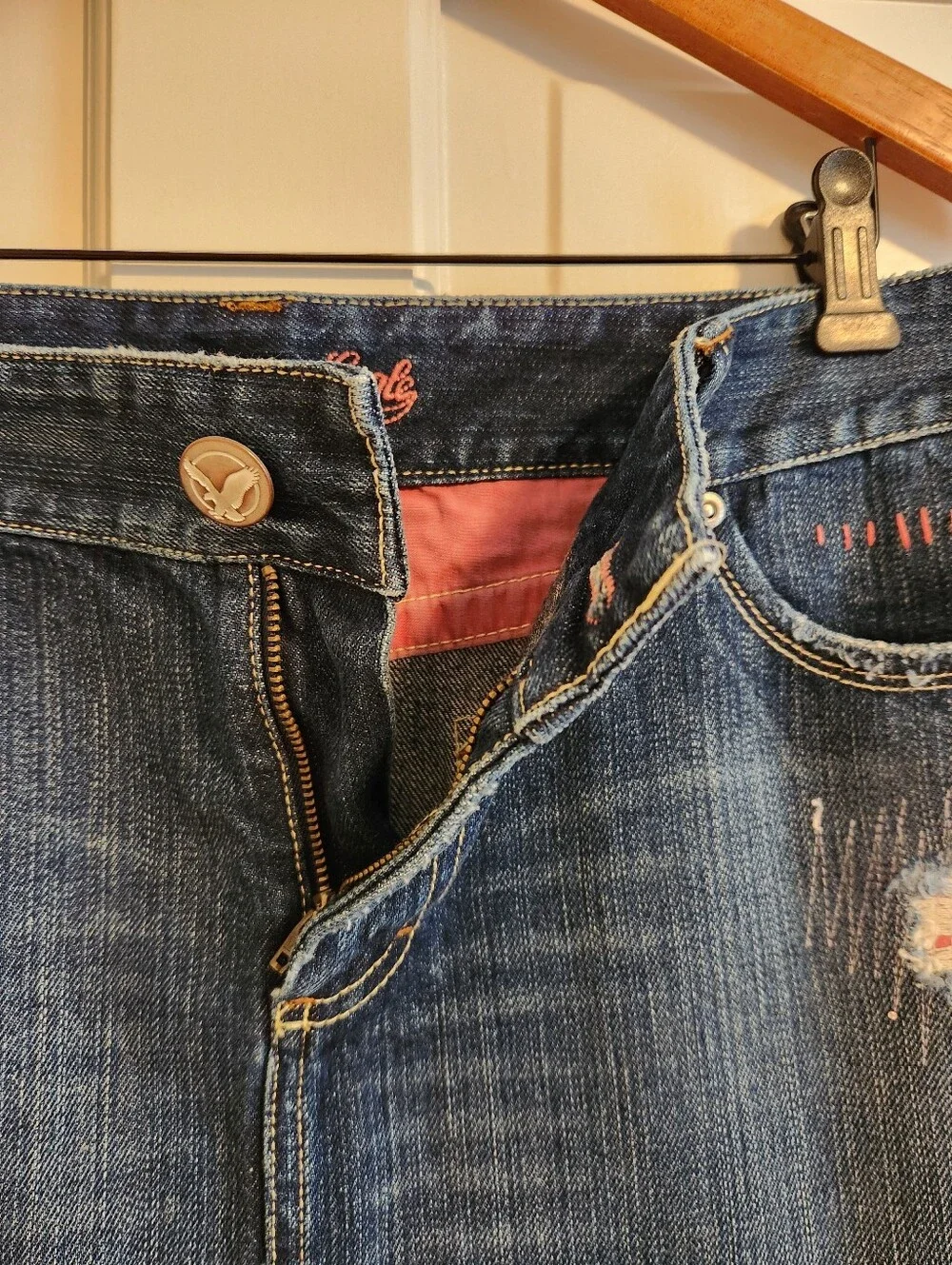 💘American Eagle💘 - Distressed Denim Mini Skirt