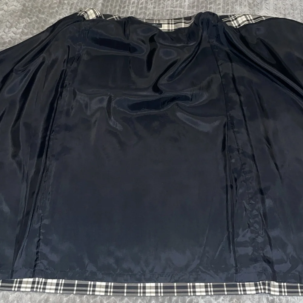 Andrea Viccarro maxi plaid wrap skirt.  Size 6.  Black, Cream, Tan. Lined.
