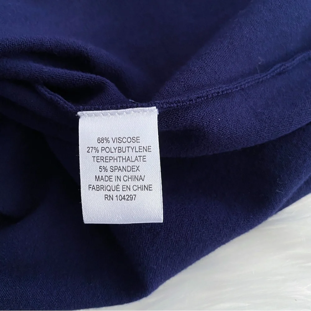 Milly Striped Bodice Fit and Flare Dress Navy Blue White Half-Sleeve Small NEW