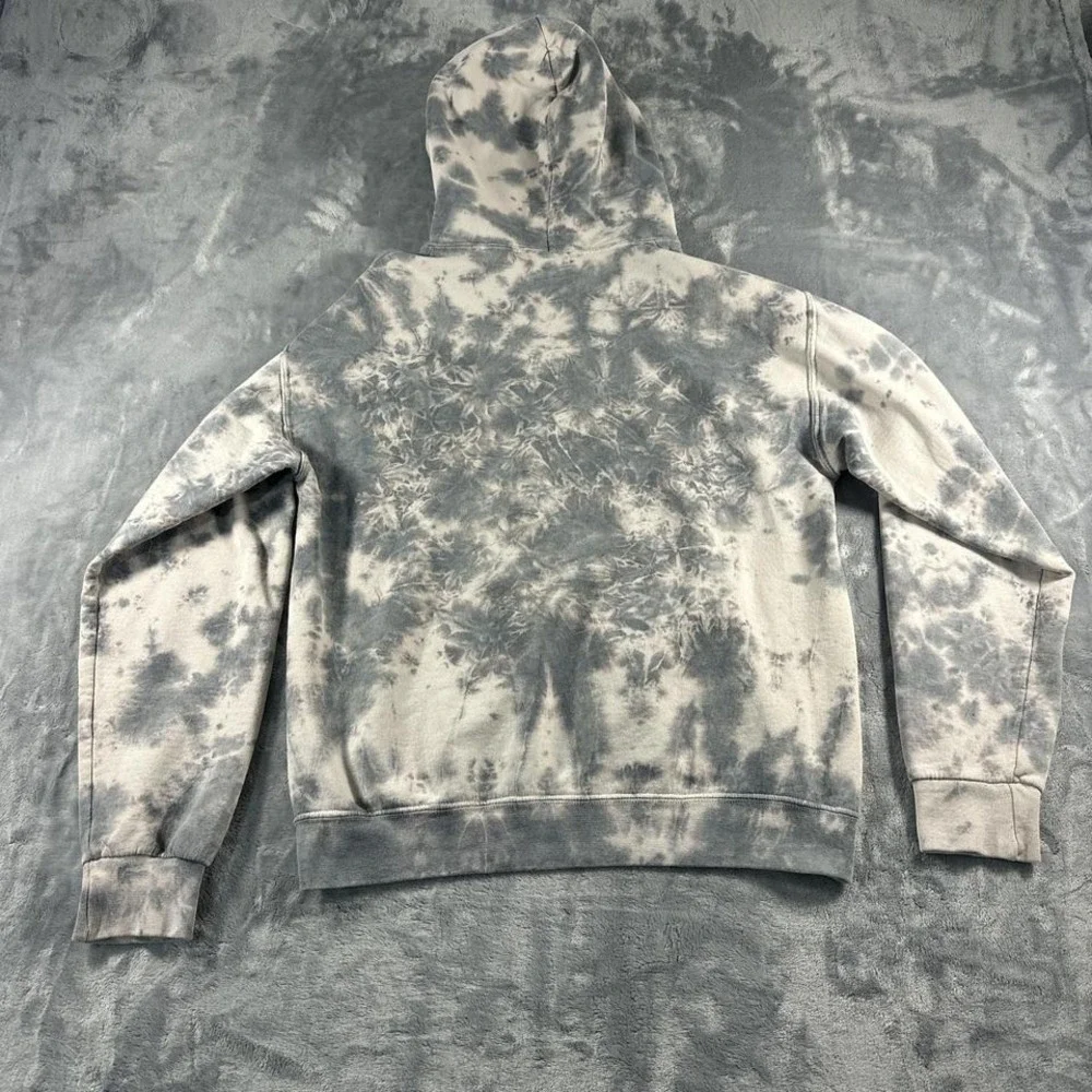 Grey‎ and black tie dye hoodie
