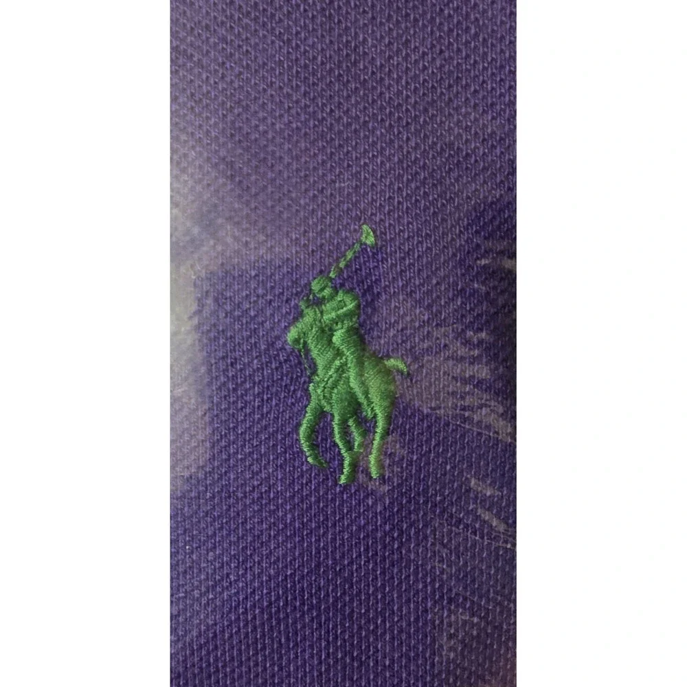 Polo Ralph Lauren Cotton Polo Shirt Men's Big & Tall 4XB Purple w/ Green NWT