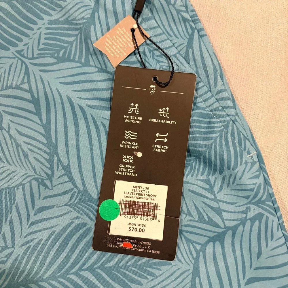 Walter Hagen wrinkle casual teal