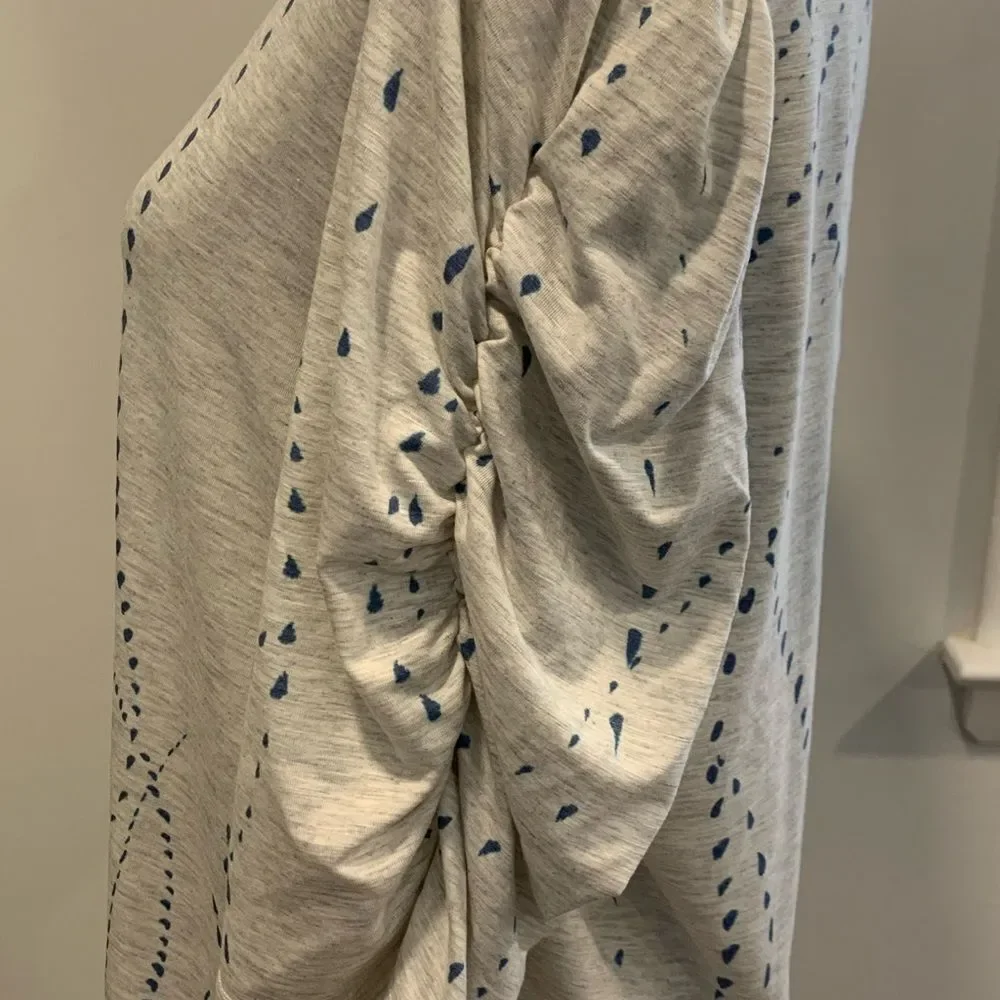 Democracy Cream and Blue  3/4 Sleeve Tunic