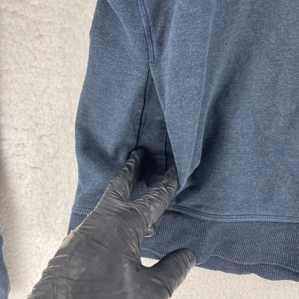 Lululemon Stress Less Sweater Women Size 4 Blue Hoodie Long Sleeve Knit Pullover
