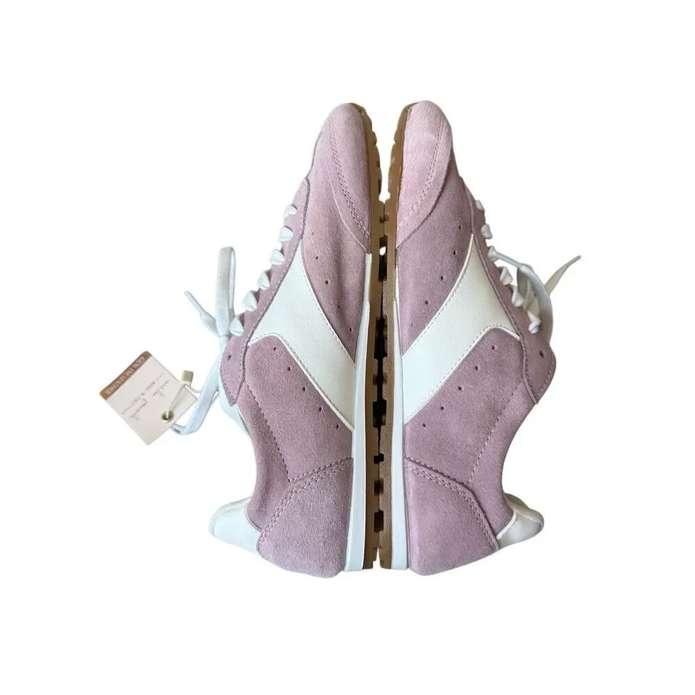 Mila Paoli Made In Italy Genuine Leather Upper Dusty Pink Sneakers Size 7.5