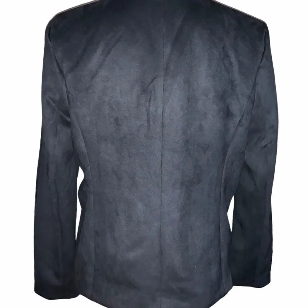 Carmen Marc Valvo Faux Leather Blazer