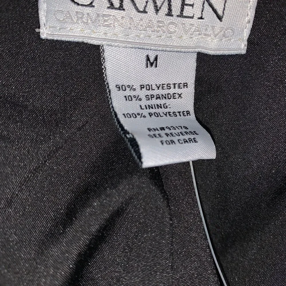 Carmen Marc Valvo Faux Leather Blazer