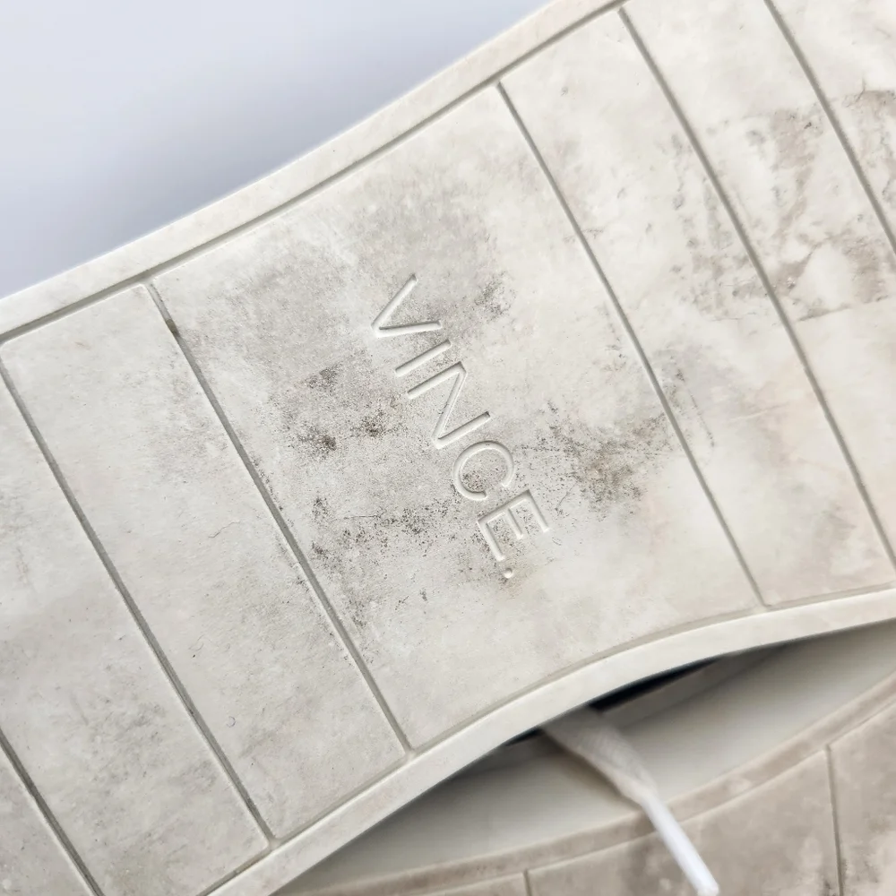 Vince Anette Alabaster Leather & Mesh Sneakers – Size 7.5‎ M
