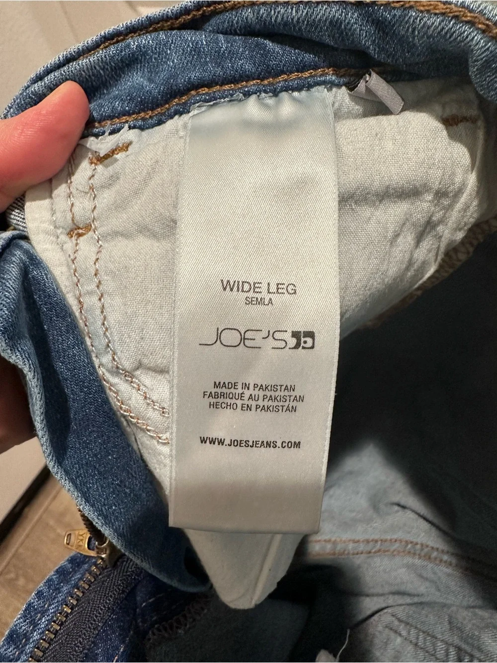 Joe's Jeans Medium Blue Wide-Leg Denim