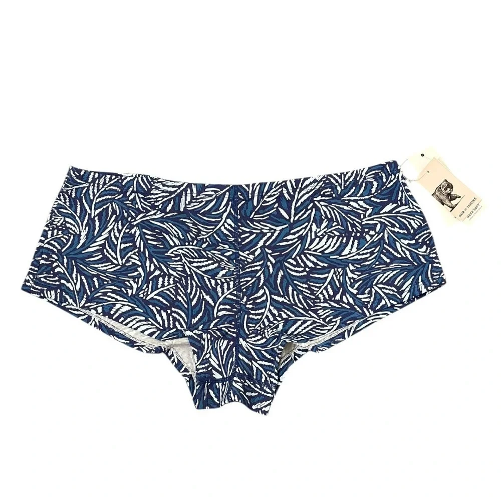 Pair of Thieves Mega Soft Boyshort Underwear Blue Leaf Print‎ Women's XL NWT