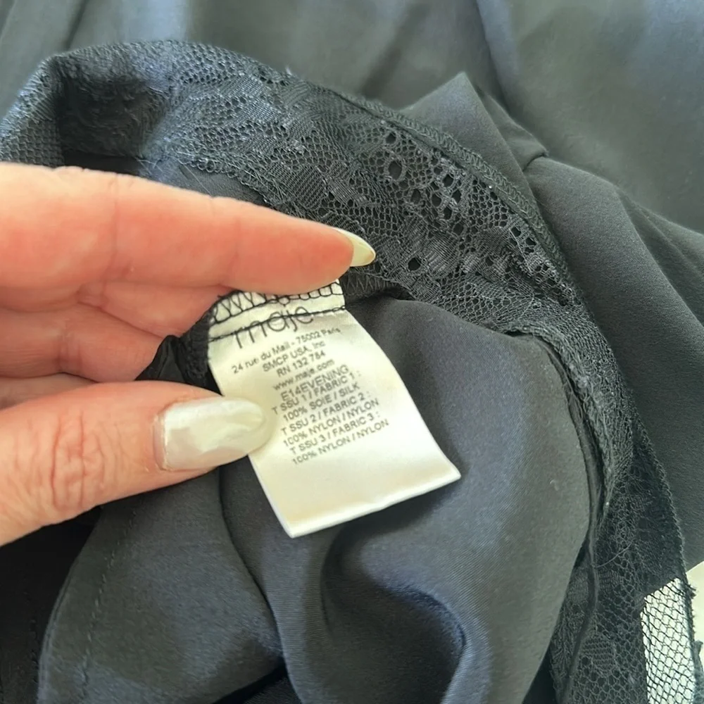 Maje black silk