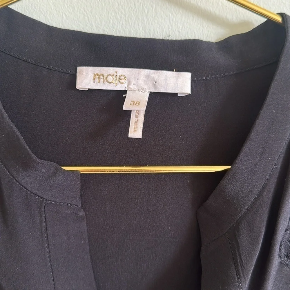 Maje black silk