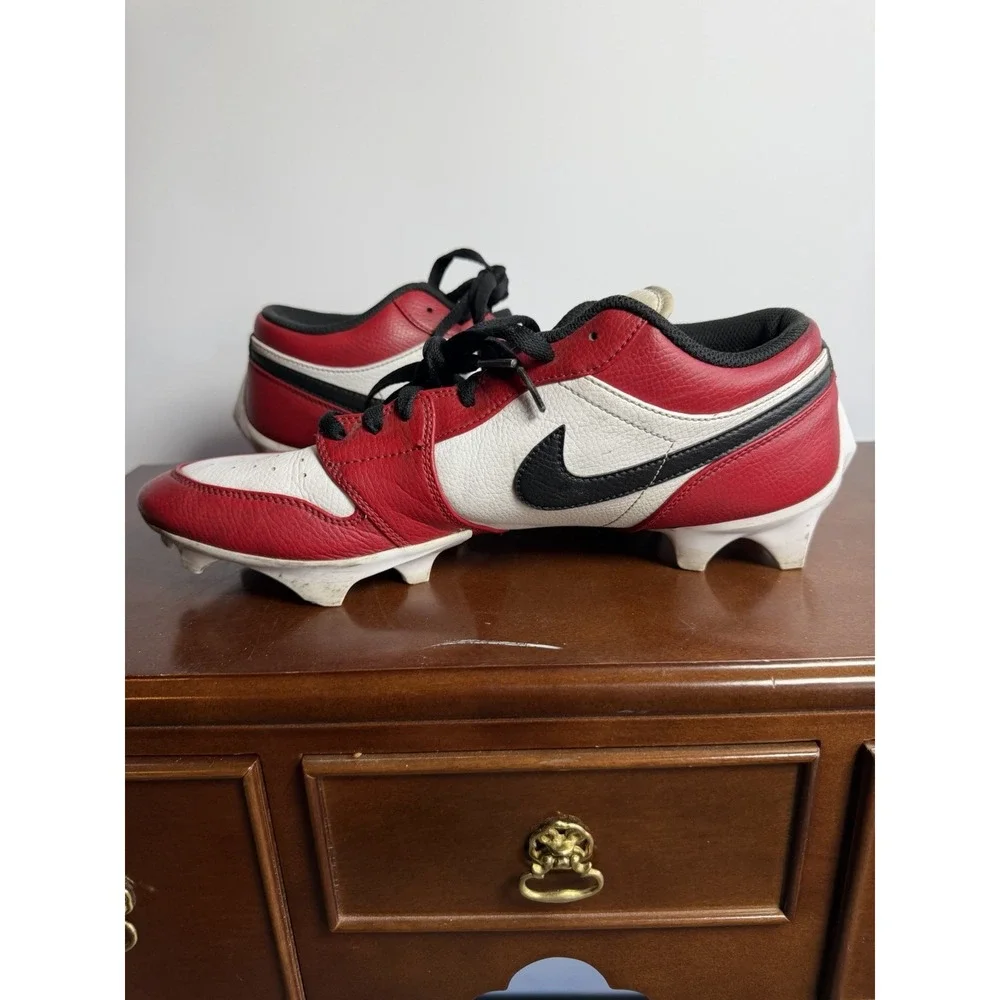 Nike Jordan 1 Low TD Football Cleats Chicago FJ6245-106 Men Used Rare Size 12.5