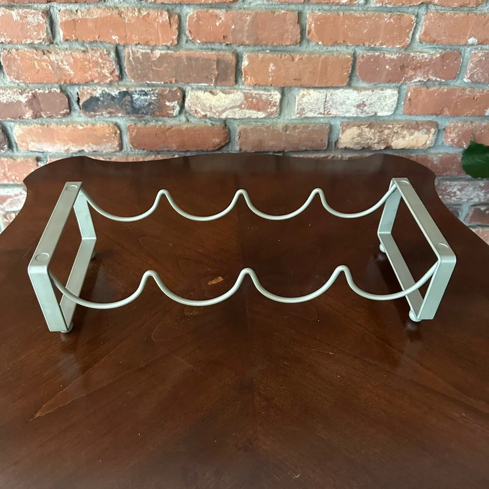 4-Tier Wrought Iron Stackable Wine Rack 16 Bottle Gray Pier 1 Style