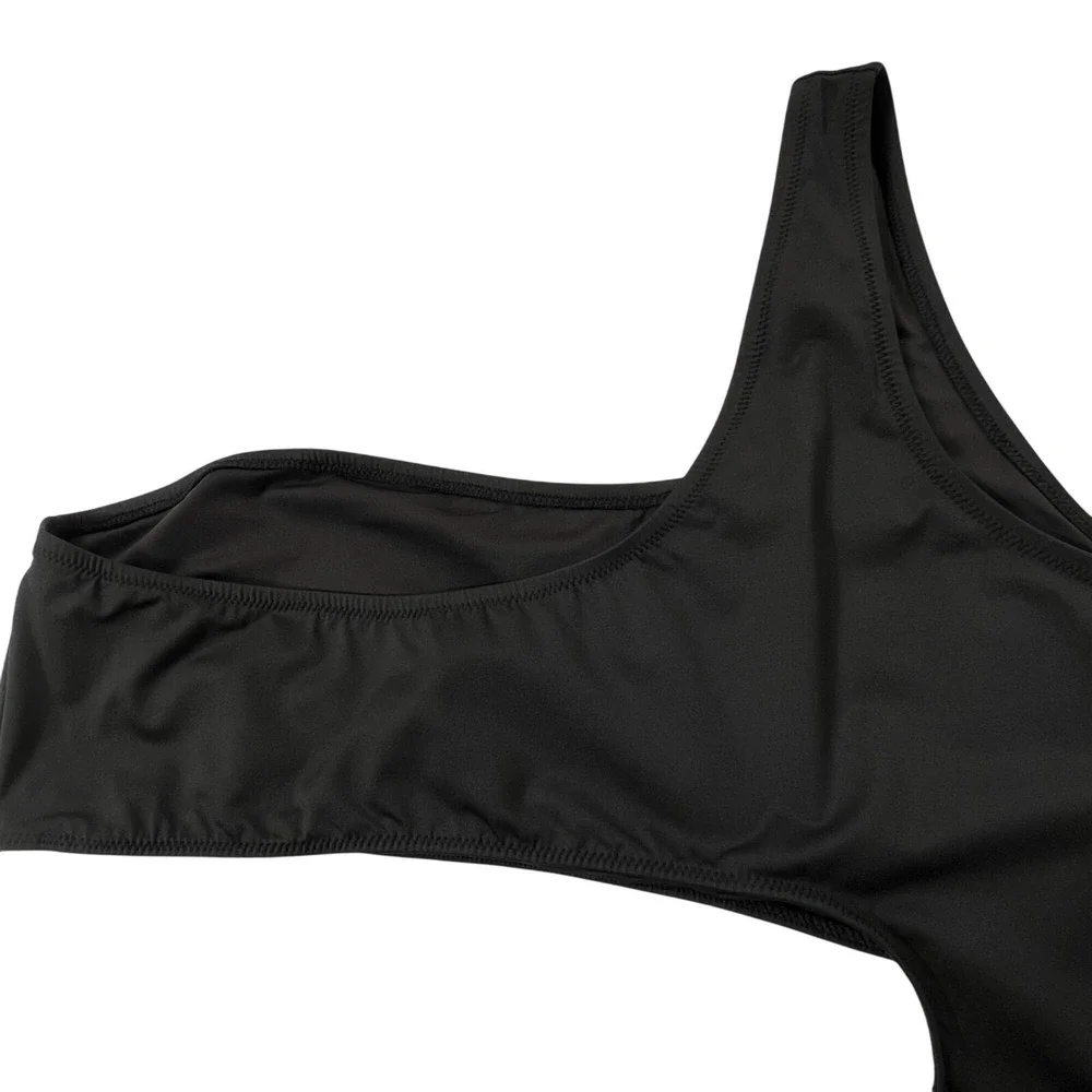 SKIMS Swim One Shoulder Monokini‎ Onyx 4X
